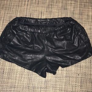 Zara leather shorts